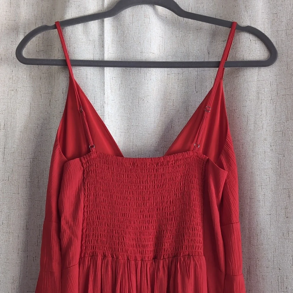 Abercrombie & Fitch Crinkle Textured Button Through Maxi Dress NWT Size MT